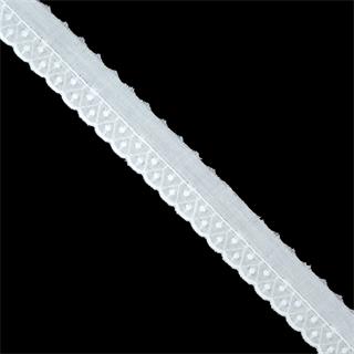 Bordado geométrico polialgodón blanco 2cm