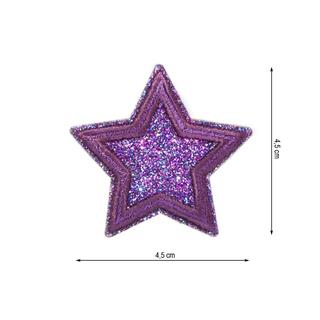Parche termo estrella purpurina 45mm