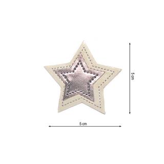 Parche termo estrella bicolor. 5cm
