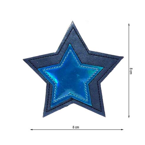 Parche termo estrella bicolor 8cm