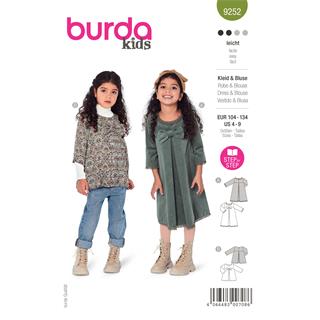 Patrón para vestido y blusa niña 4-9 años 9252