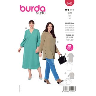 Patrón para blusa y vestido mujer tallas especiales 5953