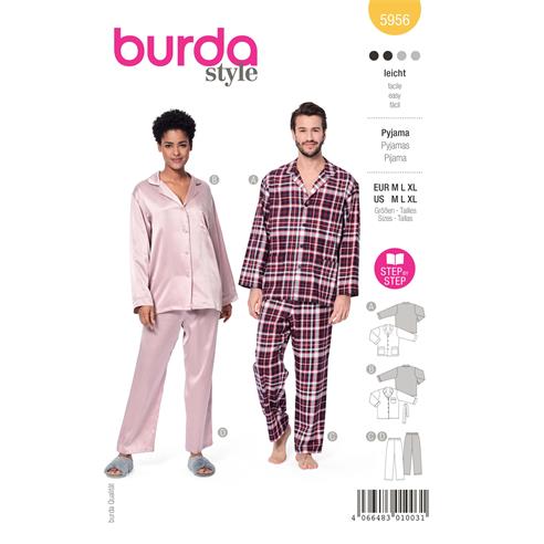 Patrón para pijama de hombre y mujer 5956