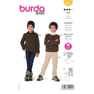 Patrón para pantalón y jersey niño 4-10 años 9251