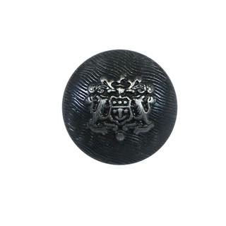 Botón metálico con escudo en pavonado. Varios tamaños