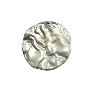 Botón de metal irregular plata mate