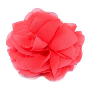 Flor rosa de tela gasa 8cm. Varios colores