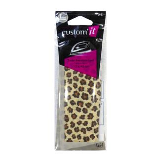 Tela termoadhesiva estampado leopardo. 12x45cm