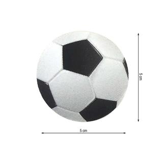 Parche termo balón fútbol blanco y negro