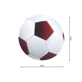 Parche termo balón fútbol blanco y rojo