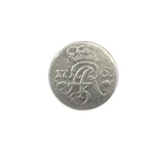 Botón metálico escudo con corona en plata mate