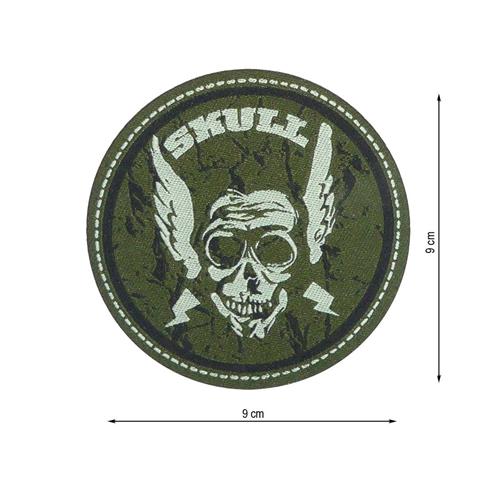 Parche termo 90x90mm bordado Skull Calavera