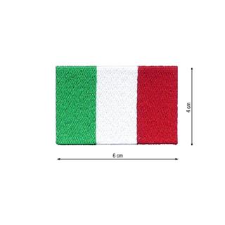 Parche termoadhesivo 60x40mm bordado Bandera Italia
