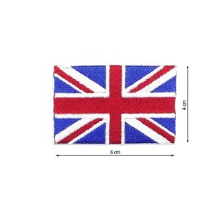 Parche termoadhesivo 60x40mm bordado Bandera Gran Bretaña