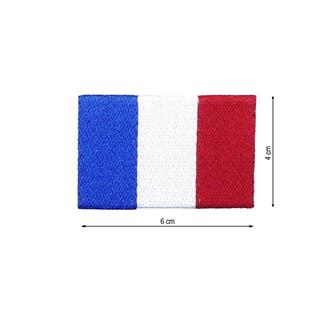 Parche termoadhesivo 60x40mm bordado Bandera Francia