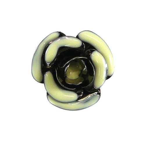 Botón flor de metal con esmalte 31mm