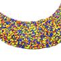 Cuello étnico de rocalla multicolor. 27x17cm