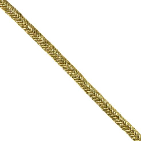 Cordón de soutache metalizado dorado 1cm
