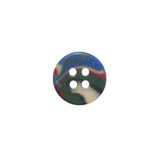 Botón estampado marmolado multicolor. Varios tamaños