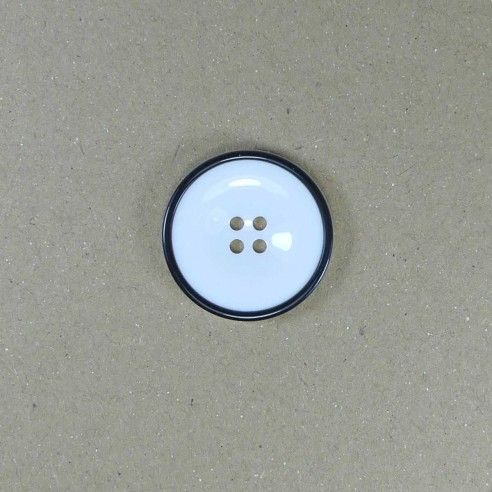 Botón blanco y negro 4 agujeros. Varios tamaños