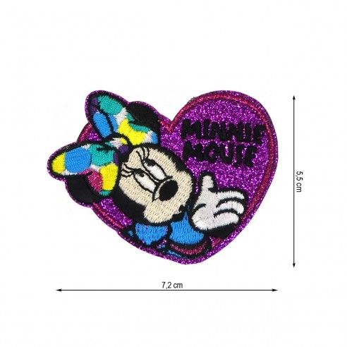 Parche termo Minnie corazón glitter