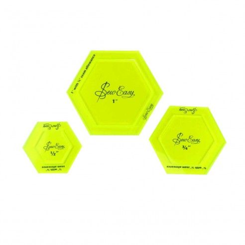 Set plantillas patchwork hexagonales. Pequeñas