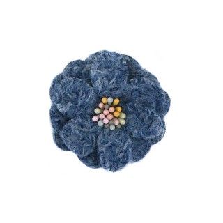 Flor de mohair con semillas 4,5cm. Varios colores