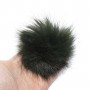 Pompón de pelo eco imitación zorro 8cm. Varios colores