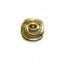 Botón de imitación metal espiral dorado. Varios tamaños