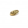 Botón de imitación metal ovalado oro viejo. Varios tamaños