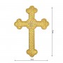 Aplicación bordada para coser Cruz con clavos 8x13cm. Oro
