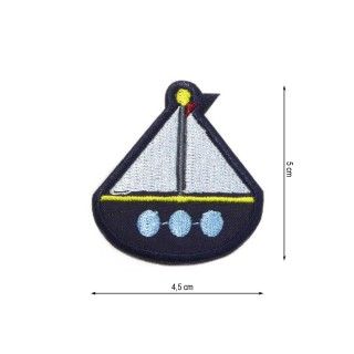 Parche termo barco velero azul 45x50mm