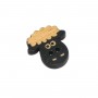 Botón madera infantil con forma de oveja negra