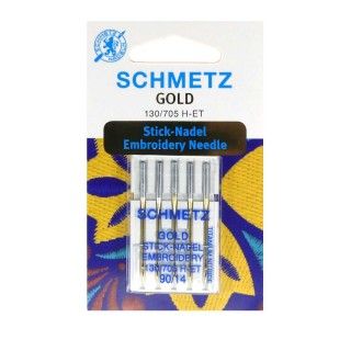 Aguja máquina de bordar Schmetz Gold n90