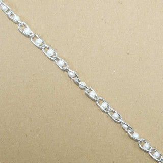 Cadena metalizada con perla. Varios colores y tamaños