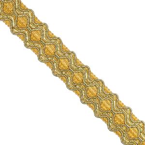 Galón de rayón y metal dorado 2,8cm