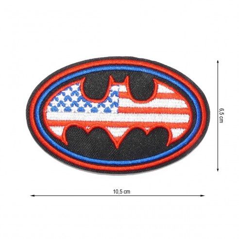 Parche termo bordado escudo Batman bandera americana