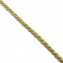 Cordón trenzado dos mallas dorado de 6mm