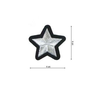 Parche termo estrella metalizada. Varios tamaños y colores