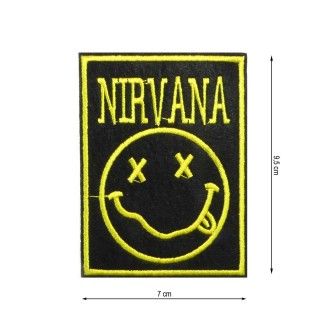 Parche termo bordado Nirvana 70x95mm