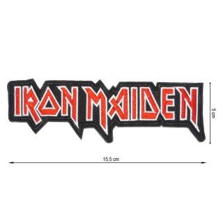Parche termo bordado Iron Maiden rojo y negro
