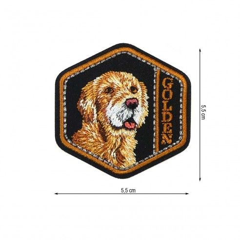 Parche termo bordado Golden Retriever