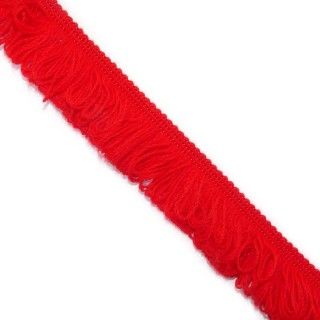 Fleco de lana doble 3,5cm. Rojo