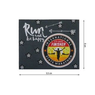 Parche termo Run to Be Happy 95x80mm