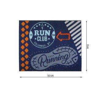 Parche termo Run Club 95x80mm