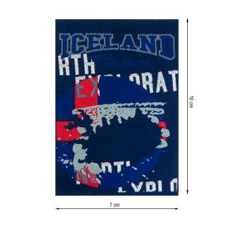 Parche termo 70x100mm bordado Iceland