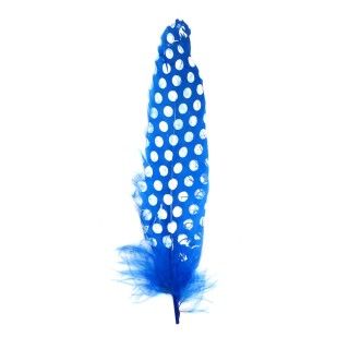 Pluma mediana lunares 18-20cm. Varios colores