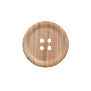 Botón madera 4 agujeros clásico. Varios tamaños