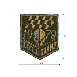 Parche termoadhesivo 49x60mm bordado World Champ