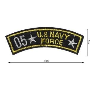 Parche termo bordado Navy Force 8x3cm